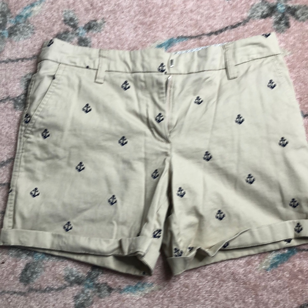 British Khaki Sailor Anchor Shorts Size 4